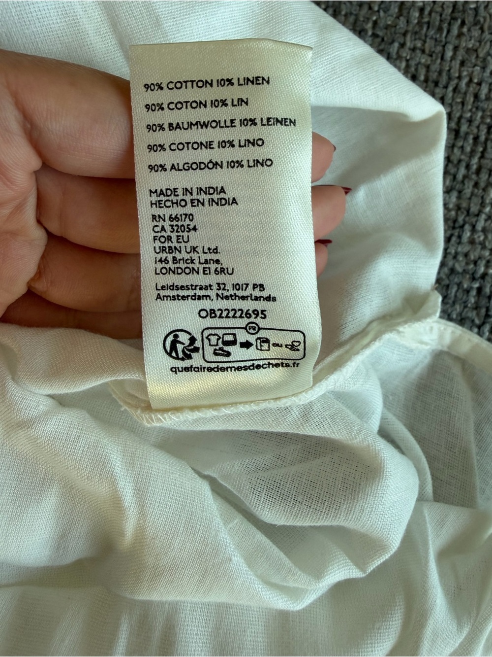 FREE PEOPLE Fayre Midi Tunic Dress Ivory Cottagecore Boho NWT Size M - Picture 16 of 16